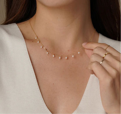 14K Gold Filled Natural Pearl Necklace