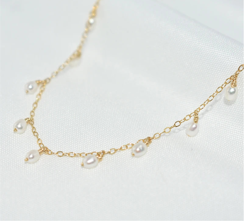 14K Gold Filled Natural Pearl Necklace