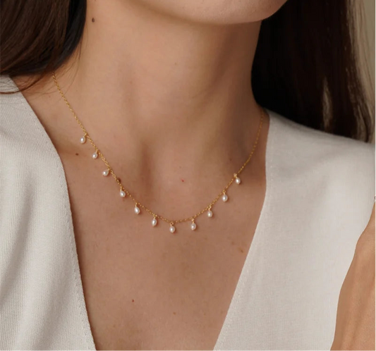 14K Gold Filled Natural Pearl Necklace