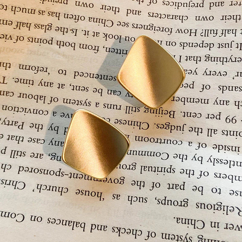 Geometric metal Clip on Earrings Non Pierced Ear