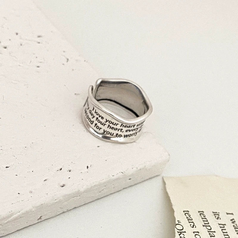 Geometric Wide-Brimmed Hip-Hop Ring