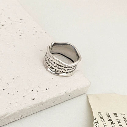 Geometric Wide-Brimmed Hip-Hop Ring