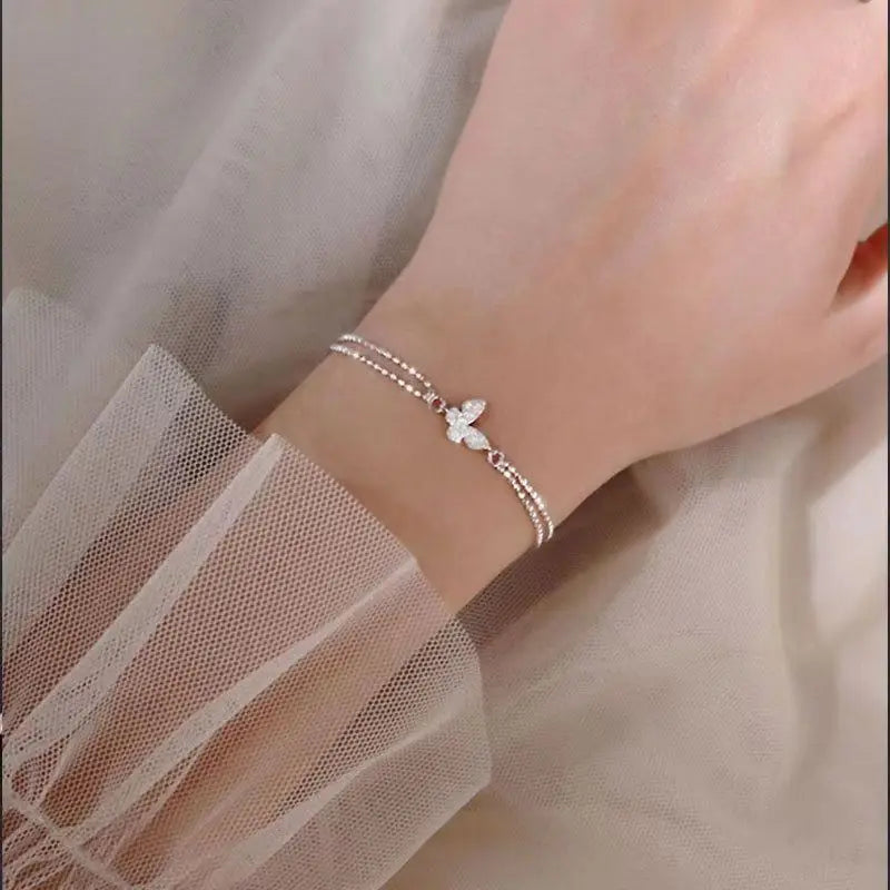 Zircon Butterfly Bracelet