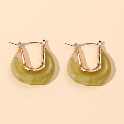 Trendy Metal Hoop Earrings