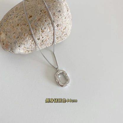 New 925 Sterling Silver Geometry Necklaces