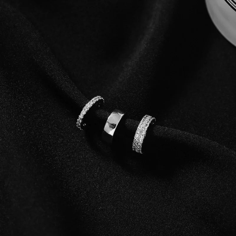 Korean Delicate Zircon Clip Earrings Sets