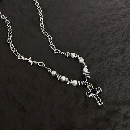 Cross Hip Hop Copper Alloy Necklace