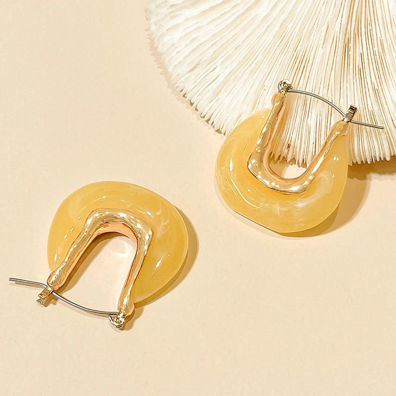 Trendy Metal Hoop Earrings