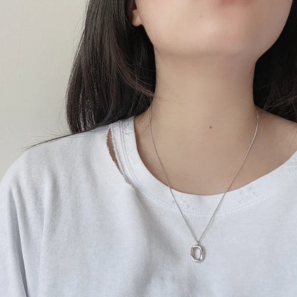 New 925 Sterling Silver Geometry Necklaces