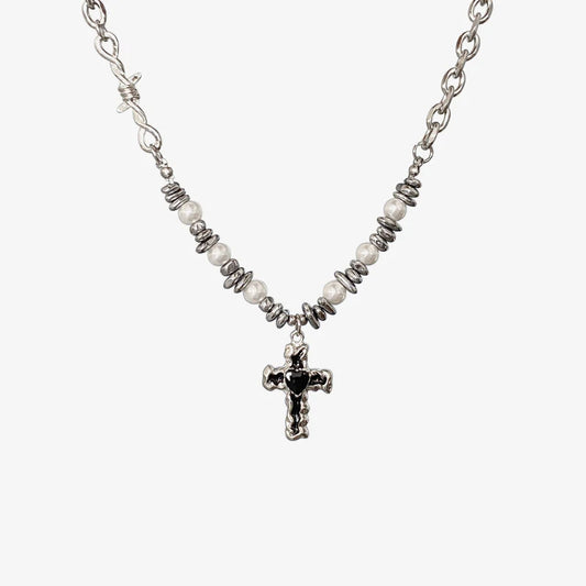 Cross Hip Hop Copper Alloy Necklace