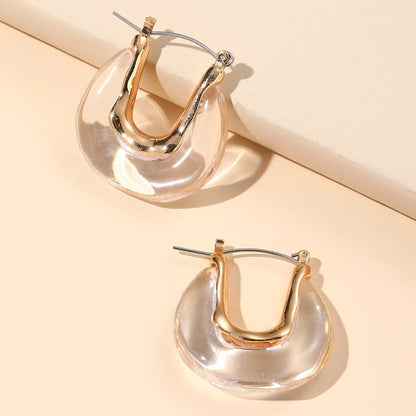 Trendy Metal Hoop Earrings