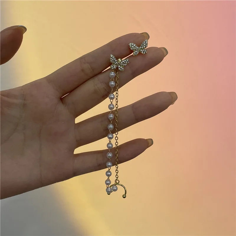 Korean Pearl Tassel Earring